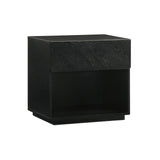 Petra 1 Drawer Wood Nightstand In Black Finish