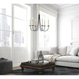 Cohen 36 Inch Pendant In Black And Brass