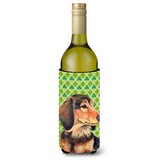 Dachshund St. Patrick'S Day Shamrock Wine Bottle Beverage Insulator Beverage Insulator Hugger