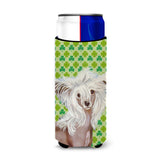 Chinese Crested St. Patrick'S Day Shamrock Portrait Ultra Beverage Insulators For Slim Cans Lh9212Muk