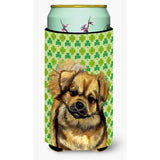 Tibetan Spaniel St. Patrick'S Day Shamrock Portrait Tall Boy Beverage Insulator Beverage Insulator Hugger