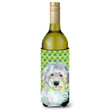 Old English Sheepdog St. Patrick'S Day Shamrock Wine Bottle Beverage Insulator Beverage Insulator Hugger