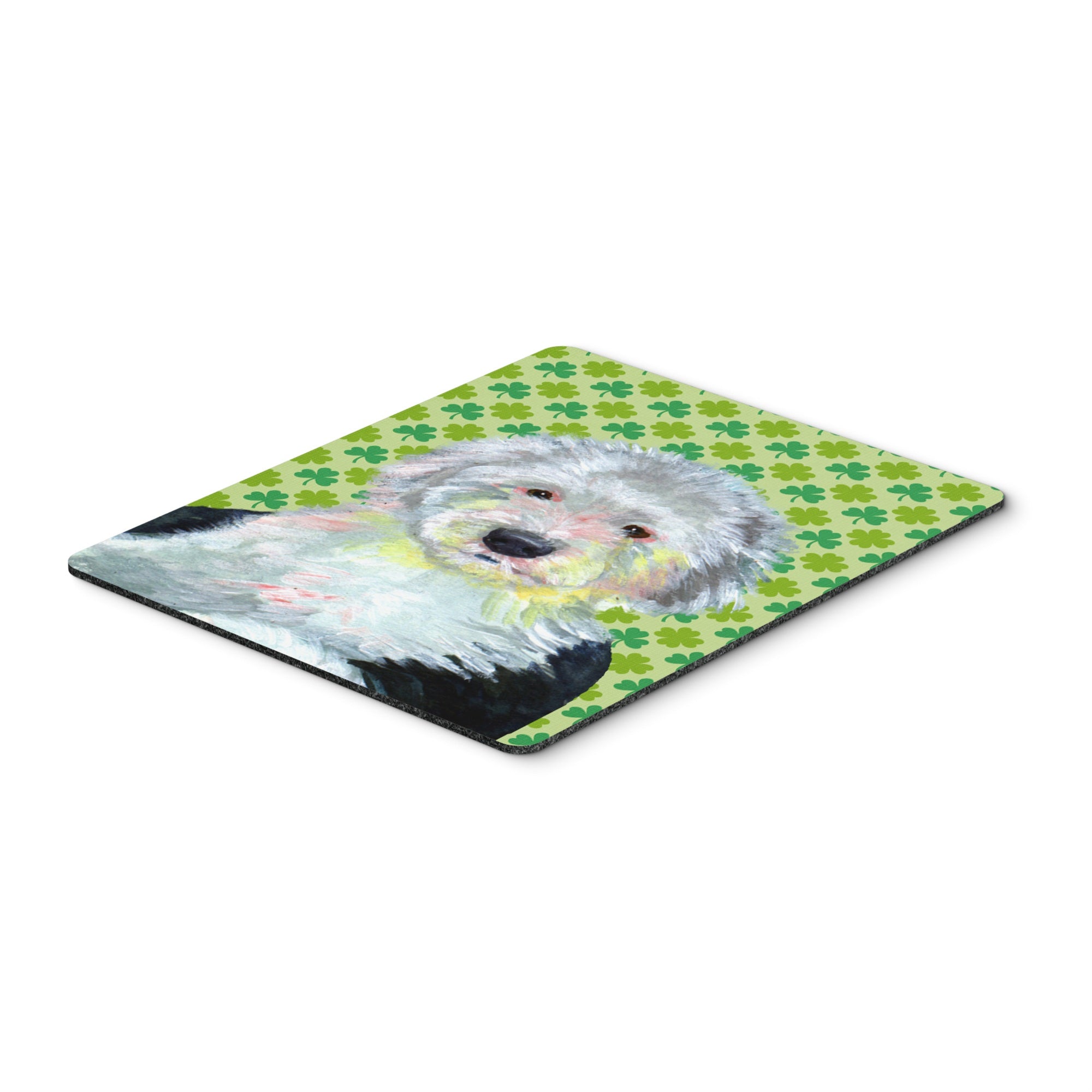 Caroline'S Treasures Mouse/Hot Pad/Trivet, Old English Sheepdog St. Patrick'S Day Shamrock (Lh9216Mp)