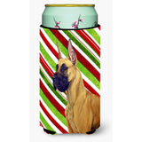 Great Dane Candy Cane Holiday Christmas Tall Boy Beverage Insulator Beverage Insulator Hugger