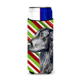 Flat Coated Retriever Candy Cane Holiday Christmas Ultra Beverage Insulators For Slim Cans Lh9231Muk