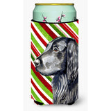 Flat Coated Retriever Candy Cane Holiday Christmas Tall Boy Beverage Insulator Beverage Insulator Hugger