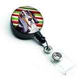 Caroline'S Treasures Basset Hound Candy Cane Holiday Christmas Retractable Badge Reel, Multicolor (Lh9237Br)
