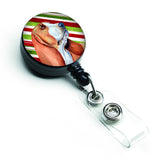 Caroline'S Treasures Basset Hound Candy Cane Holiday Christmas Retractable Badge Reel, Multicolor (Lh9242Br)