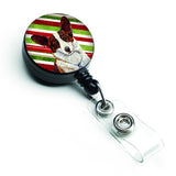 Caroline'S Treasures Corgi Candy Cane Holiday Christmas Retractable Badge Reel, Multicolor (Lh9243Br)