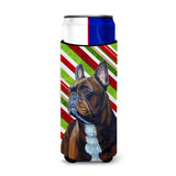 French Bulldog Candy Cane Holiday Christmas Ultra Beverage Insulators For Slim Cans Lh9250Muk