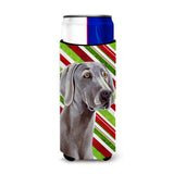 Weimaraner Candy Cane Holiday Christmas Ultra Beverage Insulators For Slim Cans Lh9251Muk