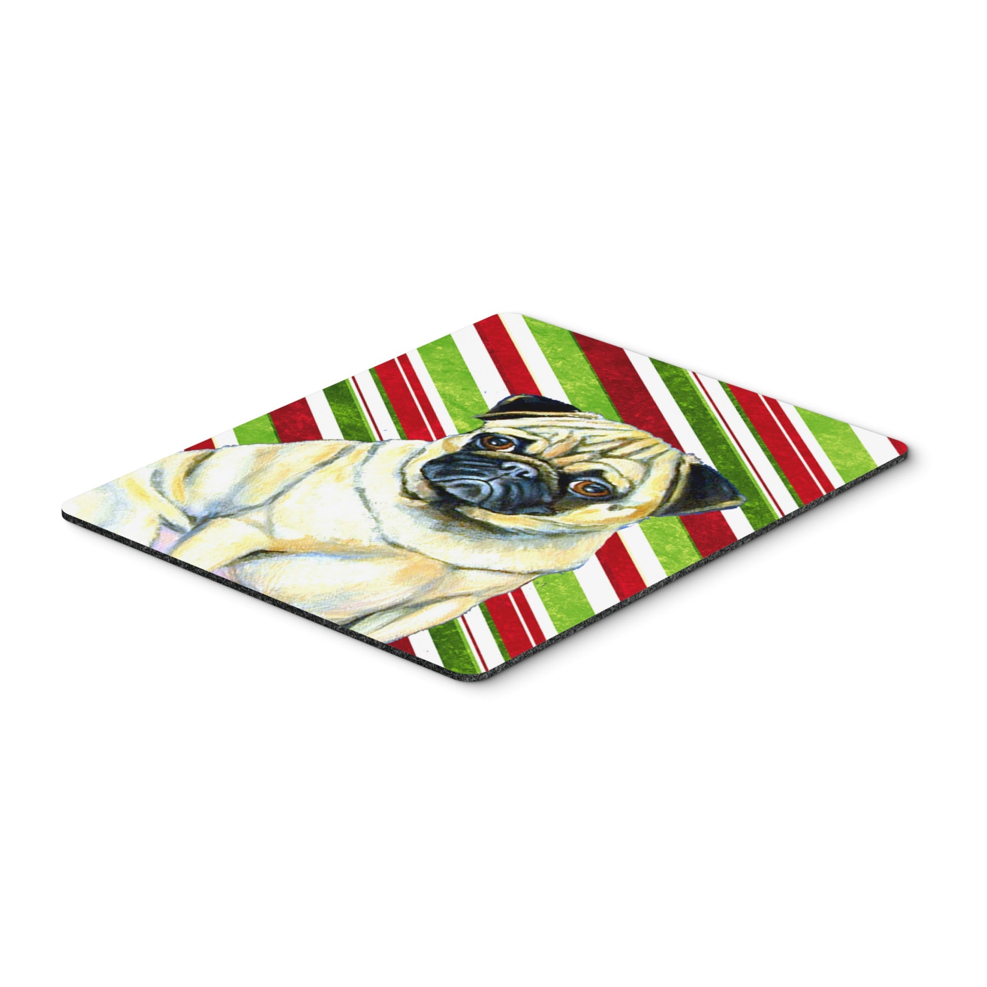 Caroline'S Treasures Pug Candy Cane Holiday Christmas Mouse Pad/Hot Pad/Trivet (Lh9252Mp)