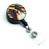 Caroline'S Treasures Papillon Candy Cane Holiday Christmas Retractable Badge Reel, Multicolor (Lh9255Br)
