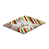Caroline'S Treasures Chinese Crested Candy Cane Holiday Christmas Mouse Pad/Hot Pad/Trivet (Lh9257Mp)