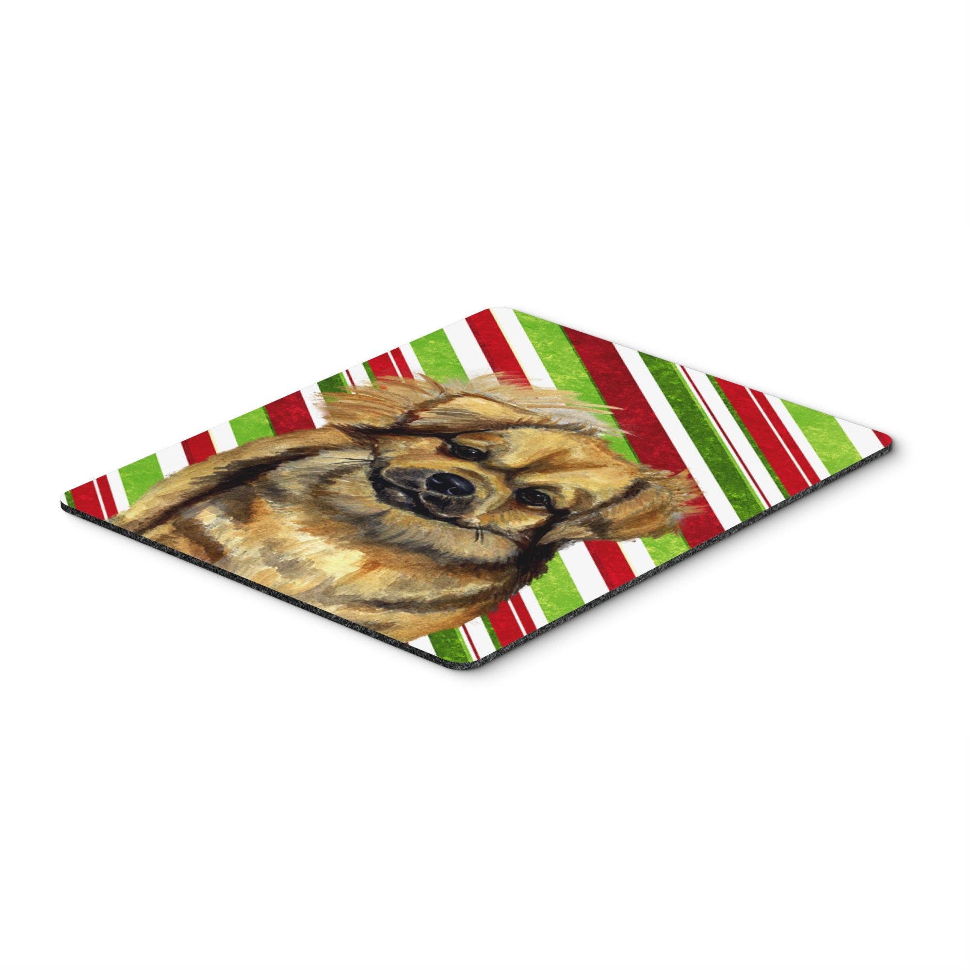 Caroline'S Treasures Tibetan Spaniel Candy Cane Holiday Christmas Mouse Pad/Hot Pad/Trivet (Lh9259Mp)