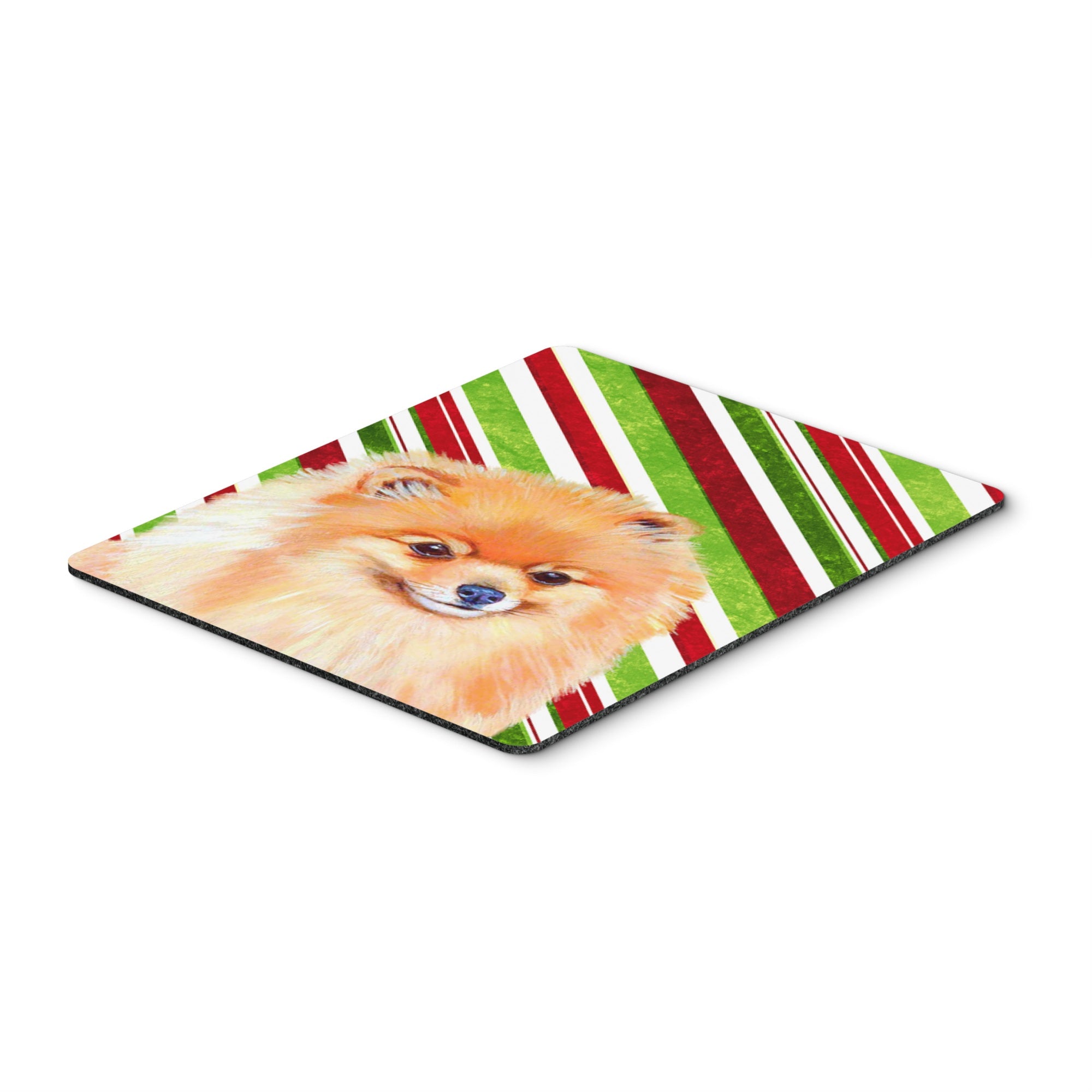 Caroline'S Treasures Pomeranian Candy Cane Holiday Christmas Mouse Pad/Hot Pad/Trivet (Lh9260Mp)