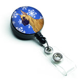 Caroline'S Treasures Great Dane Winter Snowflakes Holiday Retractable Badge Reel, Multicolor (Lh9265Br)