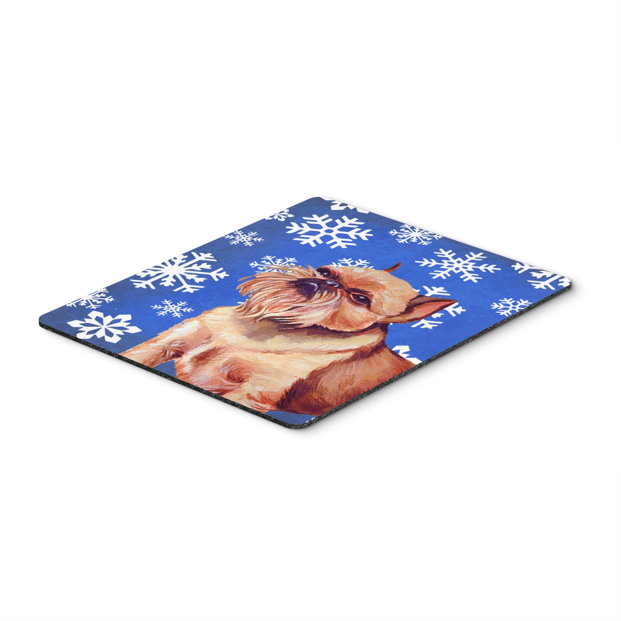 Caroline'S Treasures Brussels Griffon Winter Snowflakes Holiday Mouse Pad/Hot Pad/Trivet (Lh9269Mp)