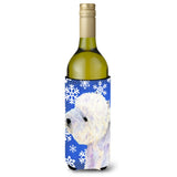 Westie Winter Snowflakes Holiday Wine Bottle Beverage Insulator Beverage Insulator Hugger