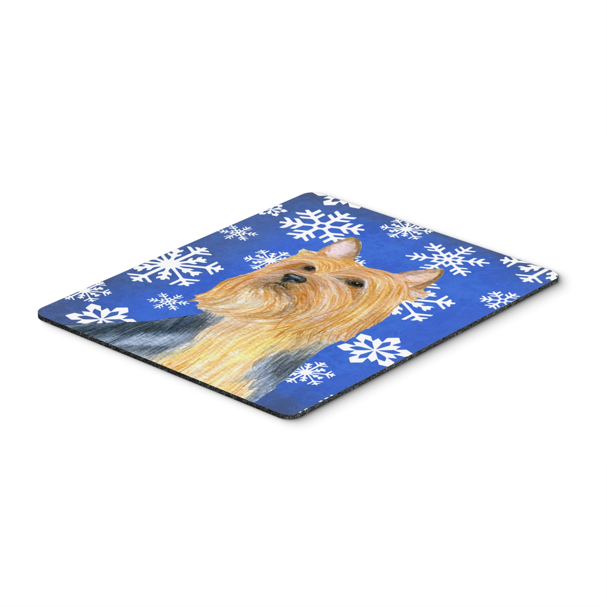 Caroline'S Treasures Silky Terrier Winter Snowflakes Holiday Mouse Pad/Hot Pad/Trivet (Lh9271Mp)