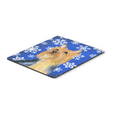 Caroline'S Treasures Silky Terrier Winter Snowflakes Holiday Mouse Pad/Hot Pad/Trivet (Lh9271Mp)