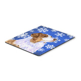 Caroline'S Treasures Australian Shepherd Winter Snowflakes Holiday Mouse Pad/Hot Pad/Trivet (Lh9273Mp)