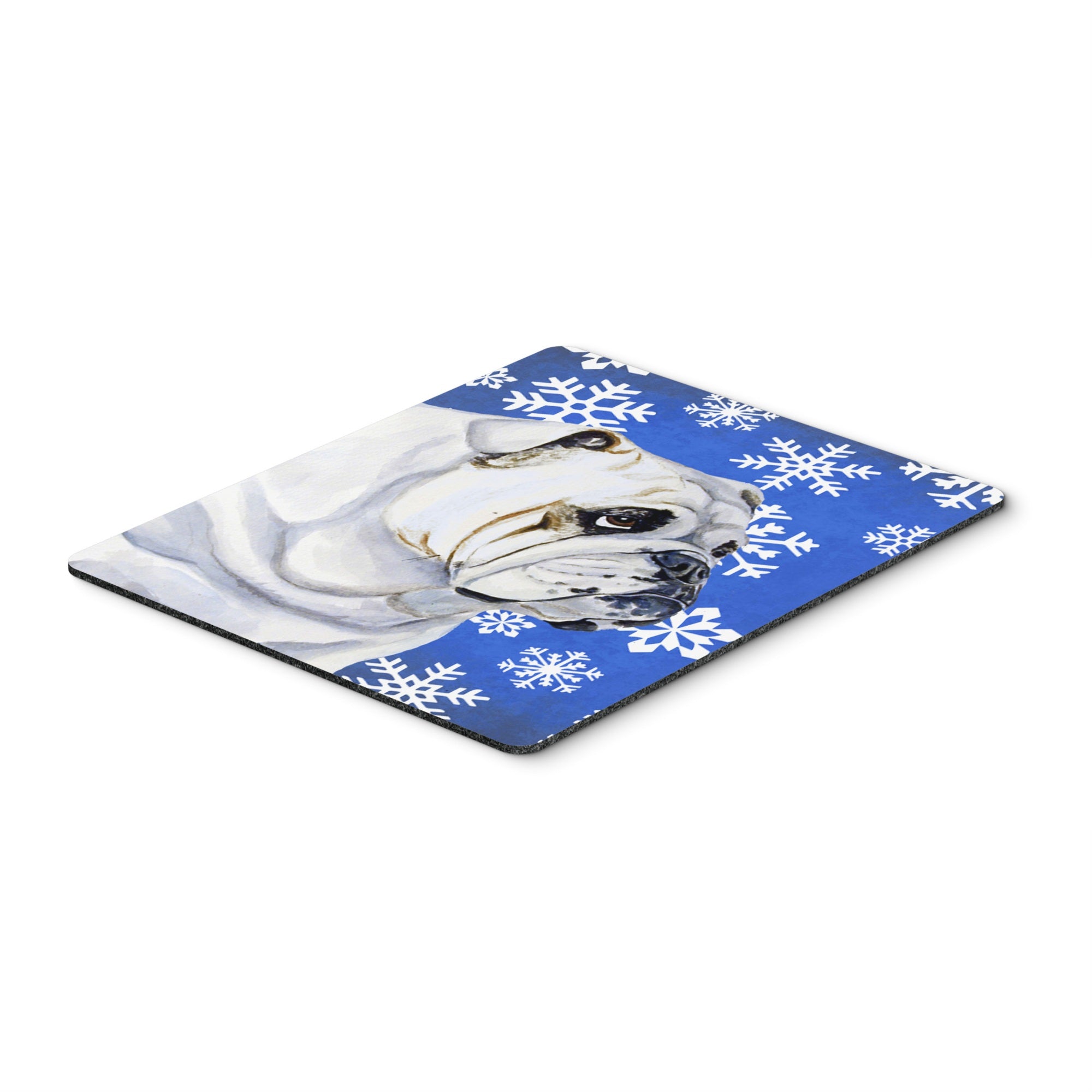 Caroline'S Treasures Bulldog English Winter Snowflakes Holiday Mouse Pad/Hot Pad/Trivet (Lh9274Mp)