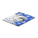 Caroline'S Treasures Bulldog English Winter Snowflakes Holiday Mouse Pad/Hot Pad/Trivet (Lh9274Mp)