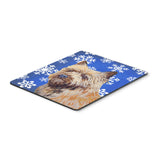 Caroline'S Treasures Cairn Terrier Winter Snowflakes Holiday Mouse Pad/Hot Pad/Trivet (Lh9275Mp)