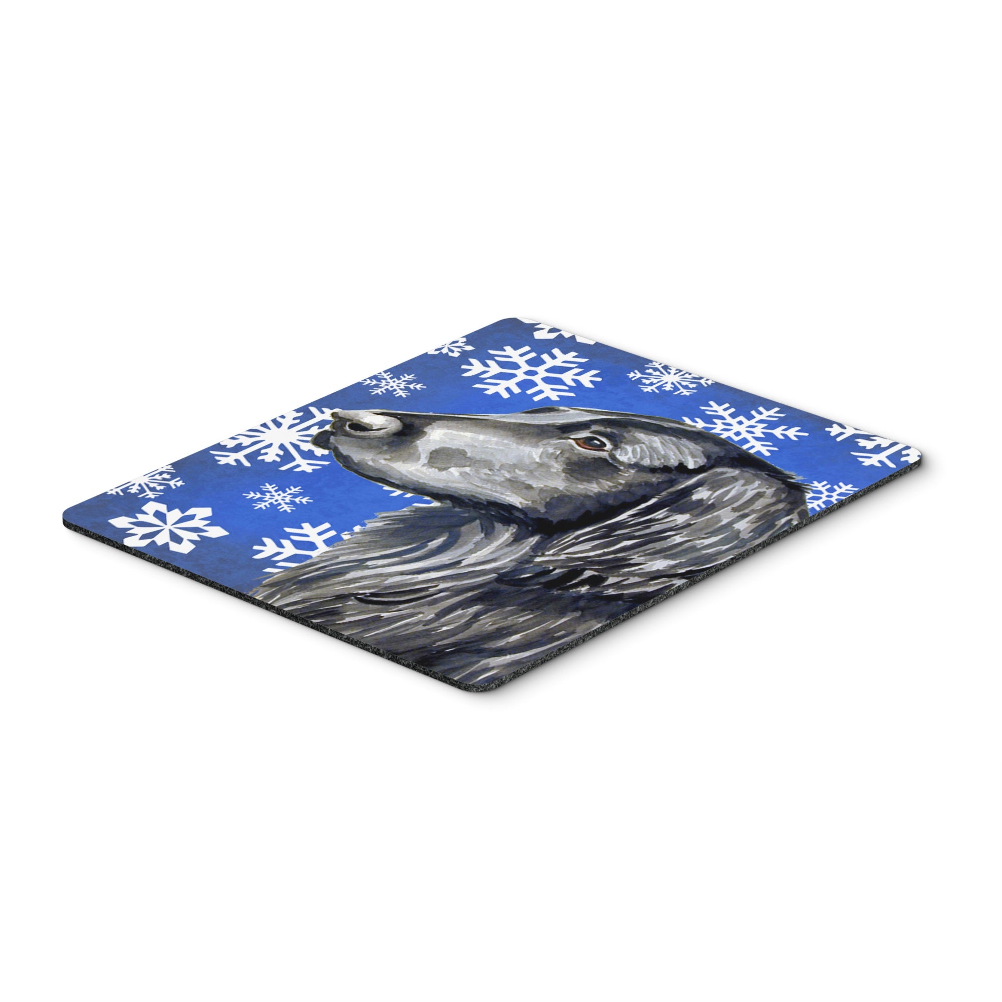 Caroline'S Treasures Flat Coated Retriever Winter Snowflakes Holiday Mouse Pad/Hot Pad/Trivet (Lh9276Mp)