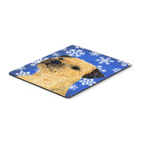 Caroline'S Treasures Border Terrier Winter Snowflakes Holiday Mouse Pad/Hot Pad/Trivet (Lh9278Mp)