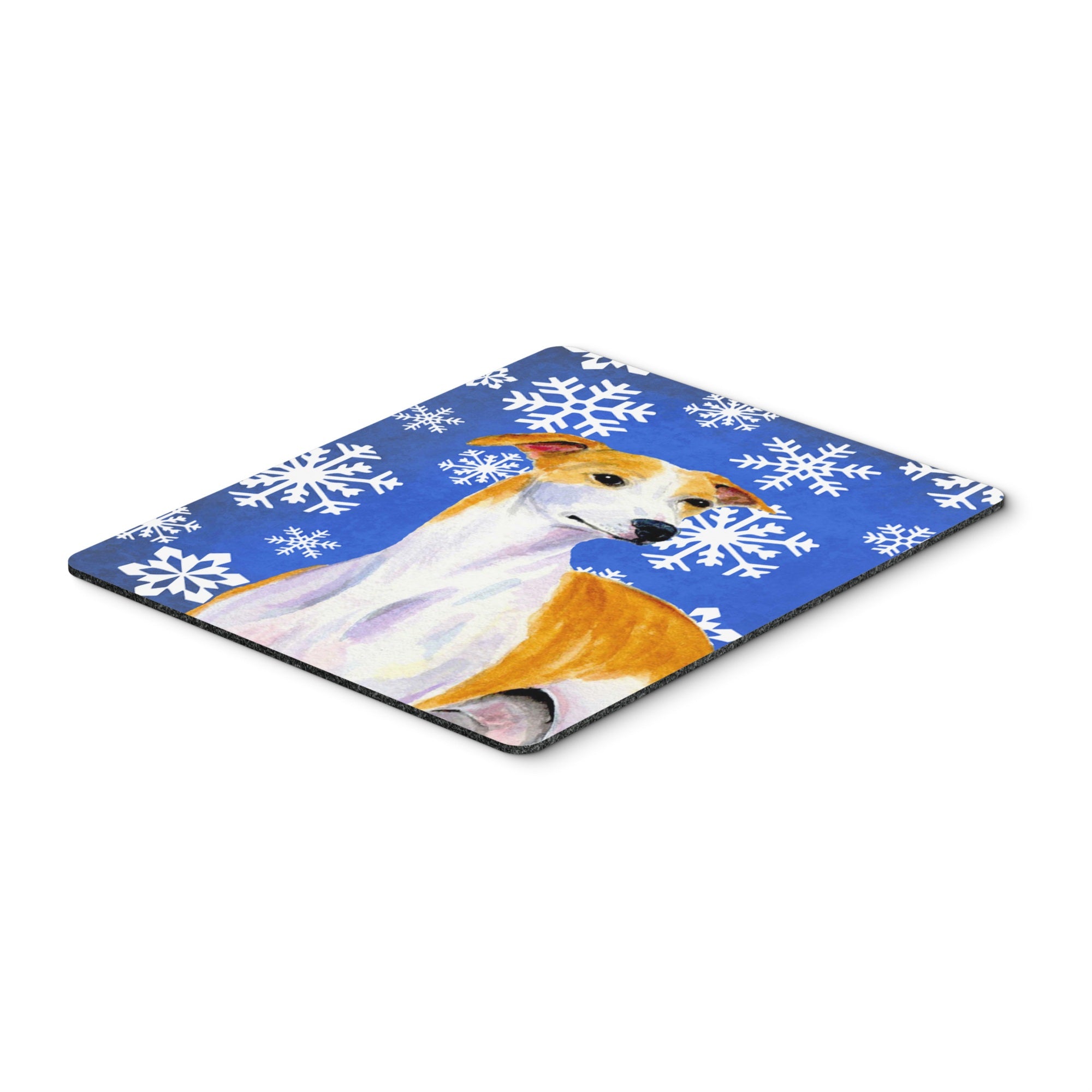 Caroline'S Treasures Whippet Winter Snowflakes Holiday Mouse Pad/Hot Pad/Trivet (Lh9283Mp)