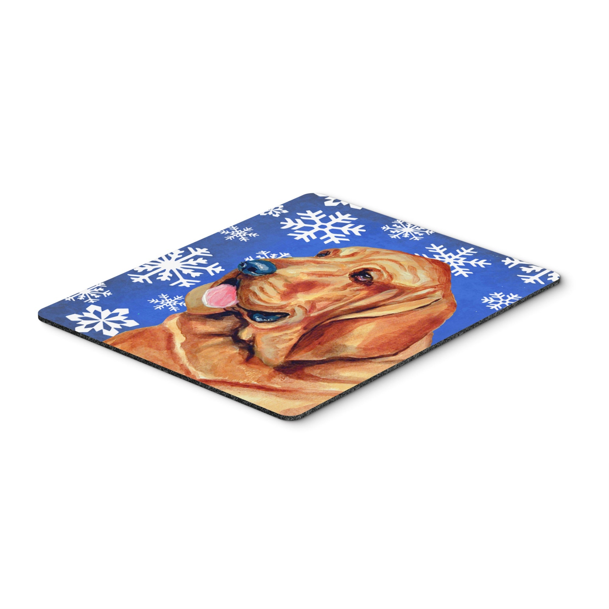 Caroline'S Treasures Bloodhound Winter Snowflakes Holiday Mouse Pad/Hot Pad/Trivet (Lh9286Mp)