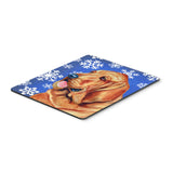 Caroline'S Treasures Bloodhound Winter Snowflakes Holiday Mouse Pad/Hot Pad/Trivet (Lh9286Mp)