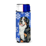 Bernese Mountain Dog Winter Snowflakes Holiday Ultra Beverage Insulators For Slim Cans Lh9289Muk