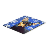 Caroline'S Treasures Min Pin Winter Snowflakes Holiday Mouse Pad/Hot Pad/Trivet (Lh9290Mp)
