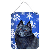 Caroline'S Treasures Schipperke Winter Snowflakes Holiday Wall Or Door Hanging Prints, 16 X 12, Multicolor