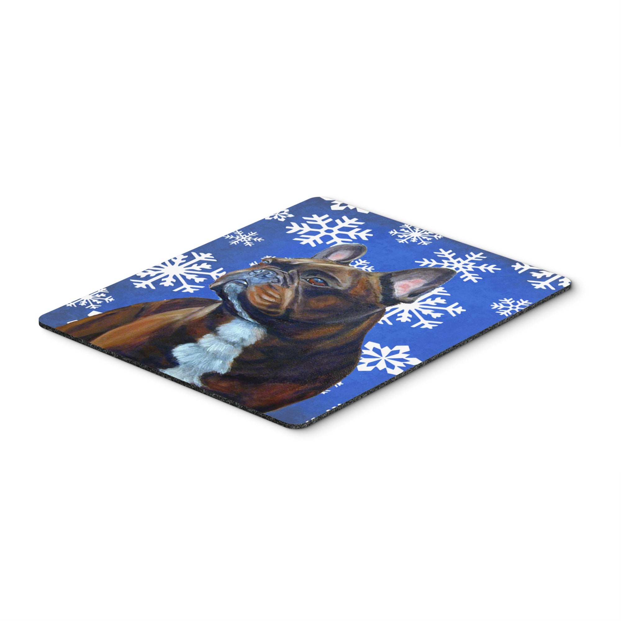 Caroline'S Treasures French Bulldog Winter Snowflakes Holiday Mouse Pad/Hot Pad/Trivet (Lh9295Mp)