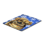 Caroline'S Treasures Tibetan Spaniel Winter Snowflakes Holiday Mouse Pad/Hot Pad/Trivet (Lh9304Mp)