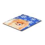 Caroline'S Treasures Pomeranian Winter Snowflakes Holiday Mouse Pad/Hot Pad/Trivet (Lh9305Mp)