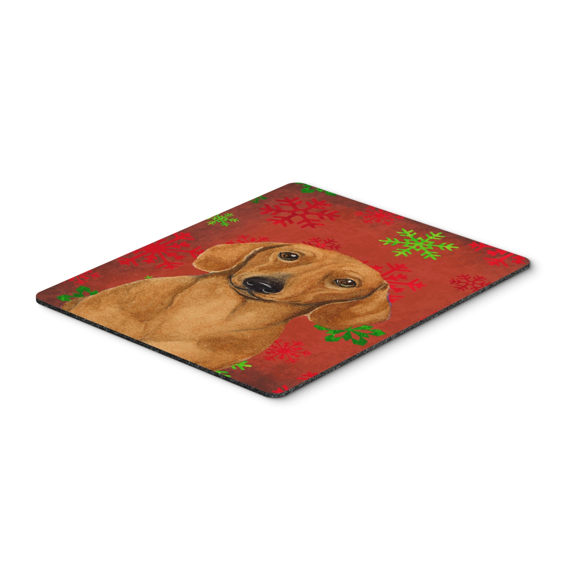 Caroline'S Treasures Dachshund Red & Green Snowflakes Christmas Mouse Pad/Hot Pad/Trivet (Lh9312Mp)