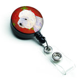 Caroline'S Treasures Westie Red & Green Snowflakes Christmas Retractable Badge Reel, Multicolor (Lh9315Br)