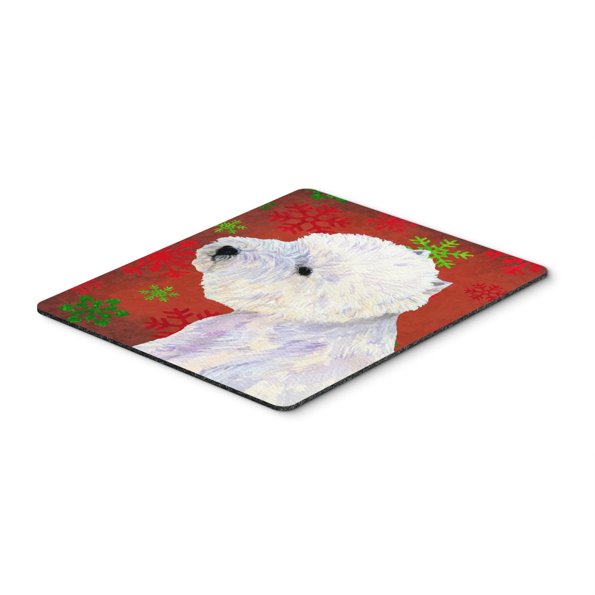 Caroline'S Treasures Westie Red & Green Snowflakes Holiday Christmas Mouse Pad/Hot Pad/Trivet (Lh9315Mp)