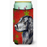 Flat Coated Retriever Snowflakes Holiday Christmas Tall Boy Beverage Insulator Beverage Insulator Hugger