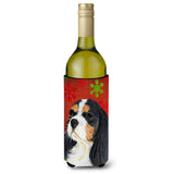 Cavalier Spaniel Snowflakes Holiday Christmas Wine Bottle Beverage Insulator Beverage Insulator Hugger