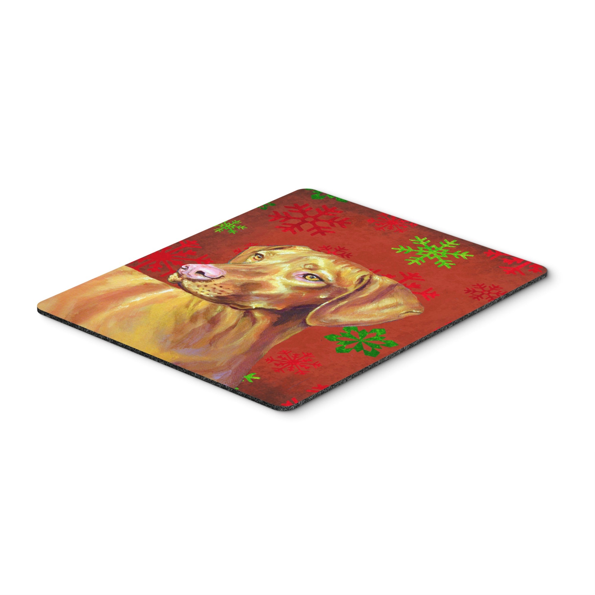 Caroline'S Treasures Vizsla Red & Green Snowflakes Holiday Christmas Mouse Pad/Hot Pad/Trivet (Lh9325Mp)
