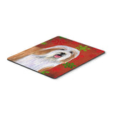 Caroline'S Treasures Bearded Collie Red & Green Snowflakes Christmas Mouse Pad/Hot Pad/Trivet (Lh9330Mp)