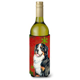 Bernese Mountain Dog Snowflakes Holiday Christmas Wine Bottle Beverage Insulator Beverage Insulator Hugger