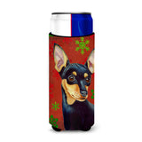 Min Pin Red And Green Snowflakes Holiday Christmas Ultra Beverage Insulators For Slim Cans Lh9335Muk