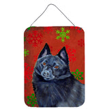 Caroline'S Treasures Schipperke Red Snowflakes Holiday Christmas Wall Or Door Hanging Prints, 16 X 12, Multicolor